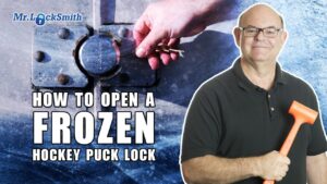 Frozen-Hockey-Puck-Lock-mr-locksmith-Vancouver